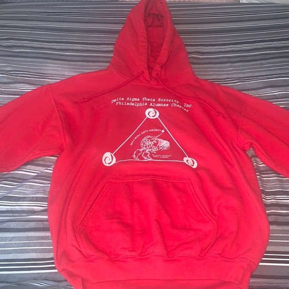 Red Delta Sigma Theta Sorority Alumnae Hoodie - Picture 1 of 5